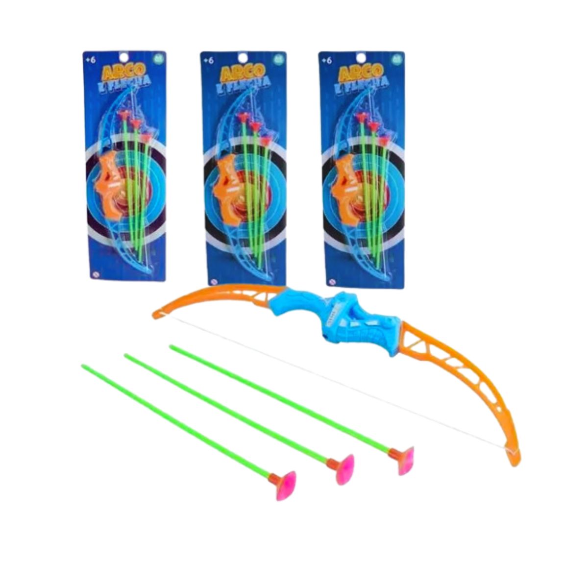 Kit 3 Arcos E Flechas Infantil Sortido Arqueiro - Ark Toys Kit 3 Arcos E Flechas Infantil Sortido Arqueiro - Ark Toys